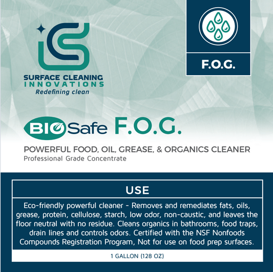 BioSafe FOG (Food-Organic-Grease) Remover/Cleaner