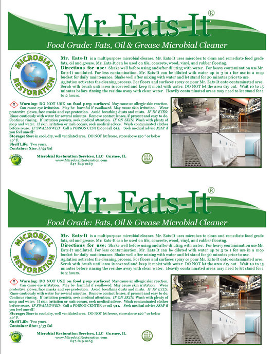 BioSafe Mr. Eats It FOG (Food-Organic-Grease) Remover/Cleaner