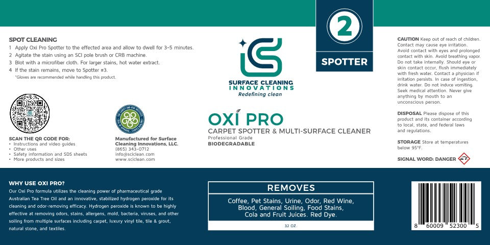 Label - (2) Oxy Pro Spotter RTU