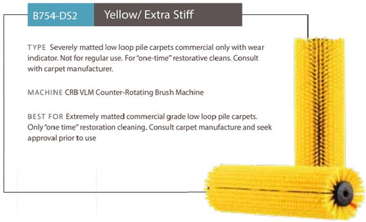 CRB Yellow/Extra Stiff Cylindrical Brushes