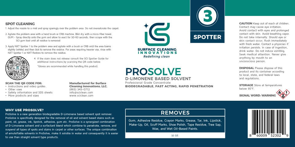Label - (3) ProSolve (Citrus)